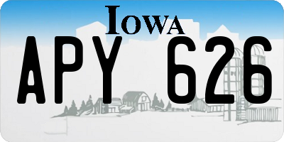 IA license plate APY626