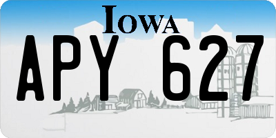 IA license plate APY627