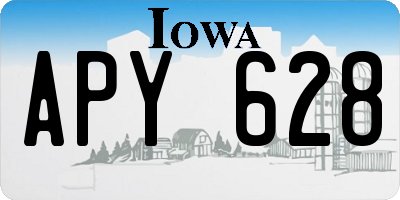 IA license plate APY628