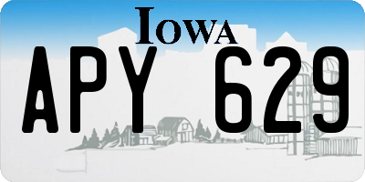 IA license plate APY629