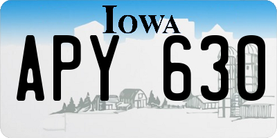 IA license plate APY630