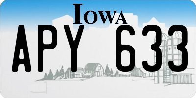IA license plate APY633