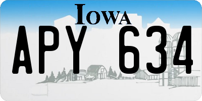 IA license plate APY634