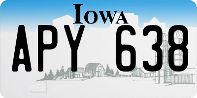 IA license plate APY638