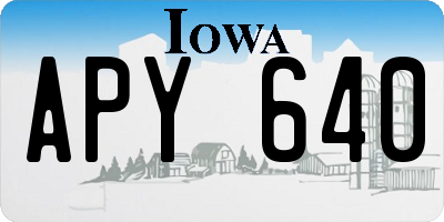 IA license plate APY640