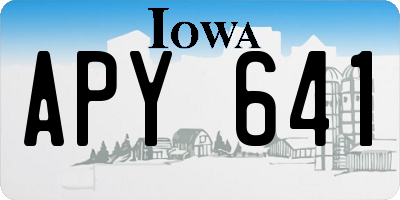 IA license plate APY641