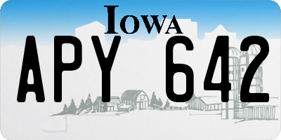 IA license plate APY642