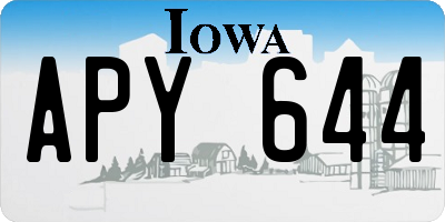IA license plate APY644