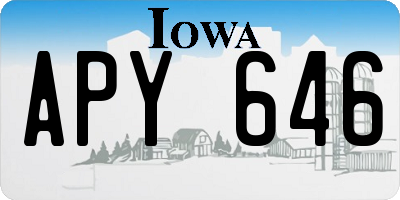 IA license plate APY646