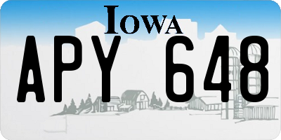 IA license plate APY648