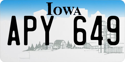 IA license plate APY649