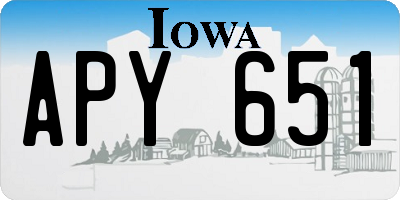 IA license plate APY651