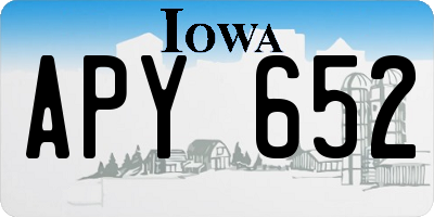 IA license plate APY652