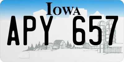 IA license plate APY657