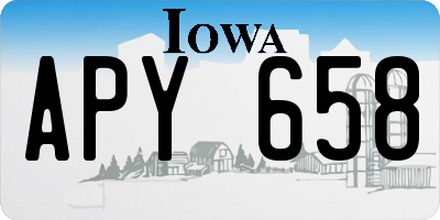 IA license plate APY658
