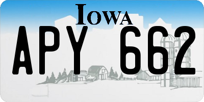 IA license plate APY662