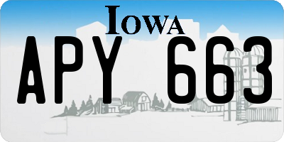 IA license plate APY663