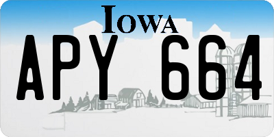 IA license plate APY664