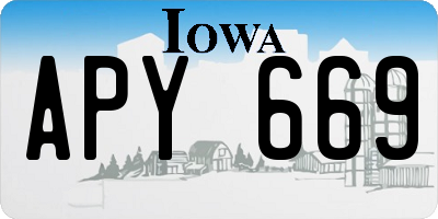 IA license plate APY669