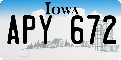 IA license plate APY672