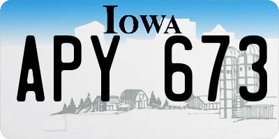 IA license plate APY673