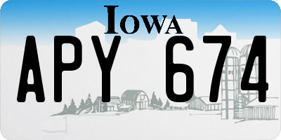 IA license plate APY674