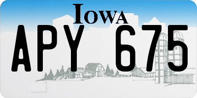 IA license plate APY675
