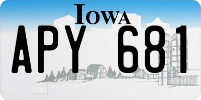 IA license plate APY681