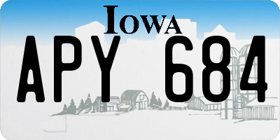 IA license plate APY684