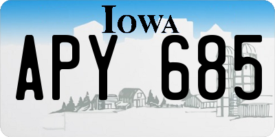 IA license plate APY685