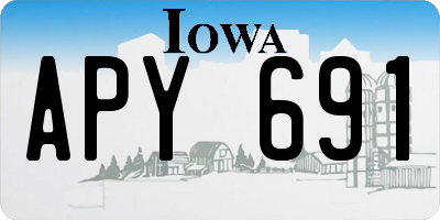 IA license plate APY691