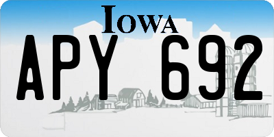 IA license plate APY692