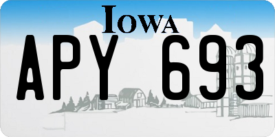 IA license plate APY693