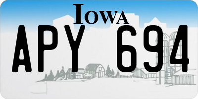 IA license plate APY694