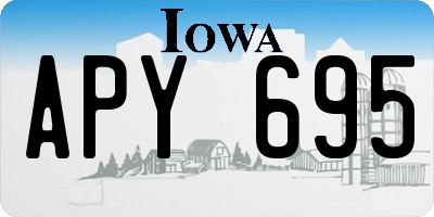 IA license plate APY695