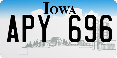 IA license plate APY696