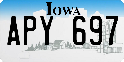 IA license plate APY697