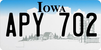 IA license plate APY702