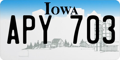 IA license plate APY703