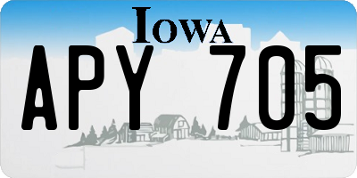 IA license plate APY705