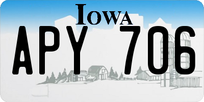 IA license plate APY706