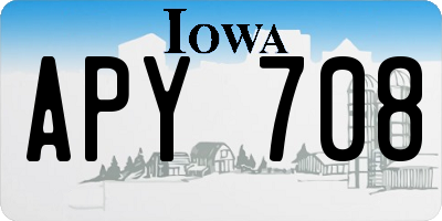 IA license plate APY708