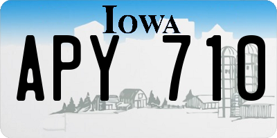 IA license plate APY710
