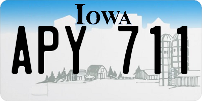 IA license plate APY711