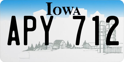 IA license plate APY712