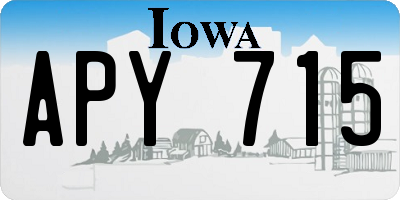 IA license plate APY715