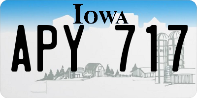 IA license plate APY717