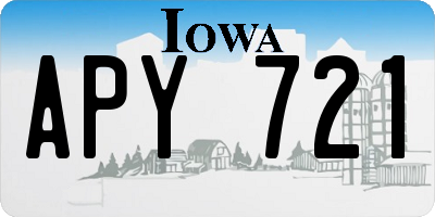 IA license plate APY721