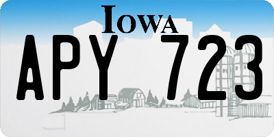 IA license plate APY723