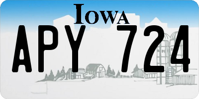 IA license plate APY724